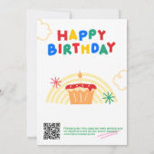 Jonge geitjes verjaardagsuitnodiging: Twee snel, p Kaart (Achterkant)