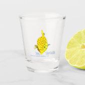 Jonge Gele Boxfish Shot Glas (Voorkant)