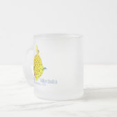 jonge gele doosvis matglas koffiemok (Voorkant links)