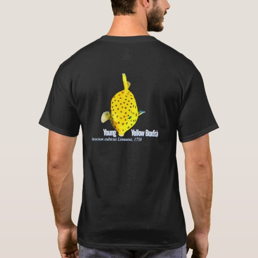 Jonge Gele Koffer Vis T-shirt (Achterkant)