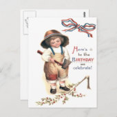 Jonge George Washington hakken op kersenboom Briefkaart (Voorkant / Achterkant)