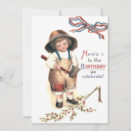 Jonge George Washington hakken op kersenboom Kaart