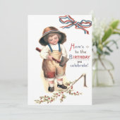 Jonge George Washington hakken op kersenboom Kaart (Staand voorkant)