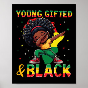 Jonge getalenteerde zwarte geschiedenis maand Afro Poster