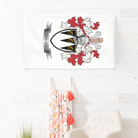 Jonge gezinscrest — wapenschild spandoek (Insitu)