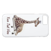 Jonge Giraffe op Rest iPhone 7 Hoesje (Achterkant (Horizontaal))