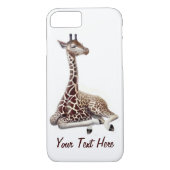 Jonge Giraffe op Rest iPhone 7 Hoesje (Achterkant)
