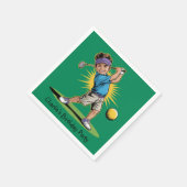 Jonge golfer verjaardag swing party servet (Hoek)