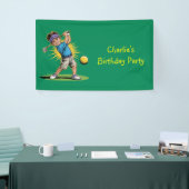 Jonge golfer verjaardag swing party spandoek (Beurs)