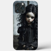 Jonge gotische vrouw in het zwart Case-Mate iPhone case (Achterkant)