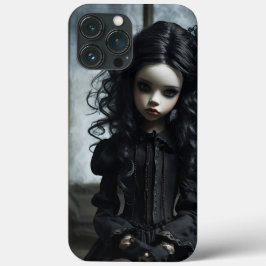 Jonge gotische vrouw in het zwart Case-Mate iPhone case