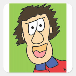 jonge grampa vierkante sticker