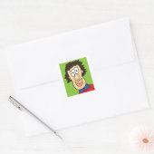 jonge grampa vierkante sticker (Envelop)