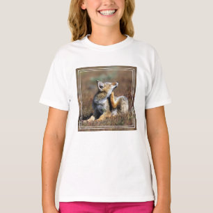 Jonge grijze vos in Torres Del Paine National Park T-shirt