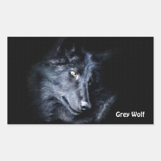 JONGE GRIJZE WOLF Wildlife Supporter Stickers (Voorkant)