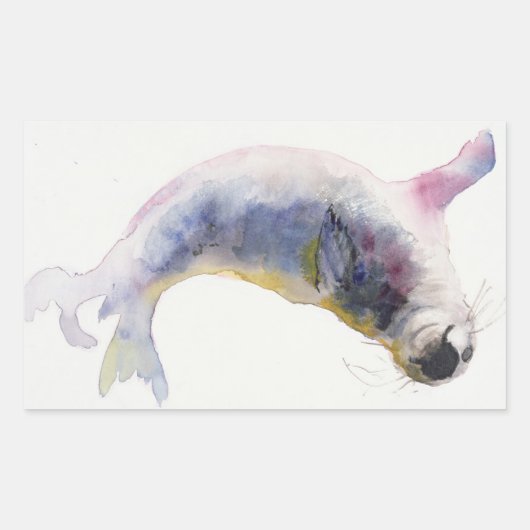 Jonge grijze zeehond Gweek 2003 Rechthoekige Sticker (Voorkant)