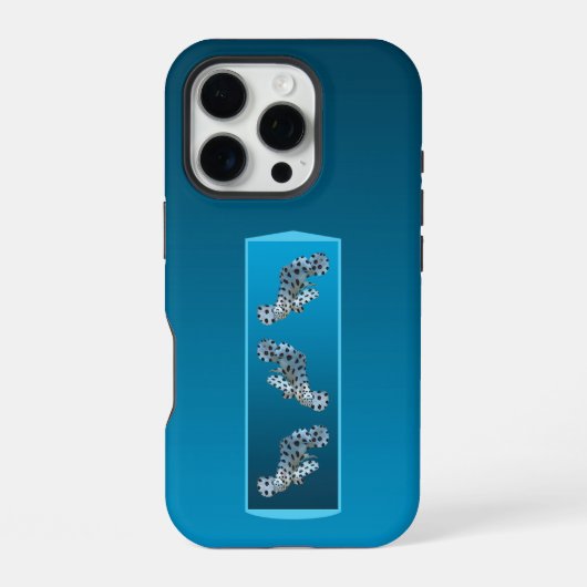 Jonge Groepvis - Ontwerp verloop blauwe achtergron iPhone Hoesje (Achterkant)