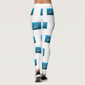 Jonge Grouper - Gradiëntblauwe achtergrond | Leggings (Achterkant)