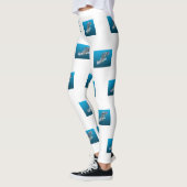 Jonge Grouper - Gradiëntblauwe achtergrond | Leggings (Links)