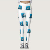 Jonge Grouper - Gradiëntblauwe achtergrond | Leggings (Voorkant)