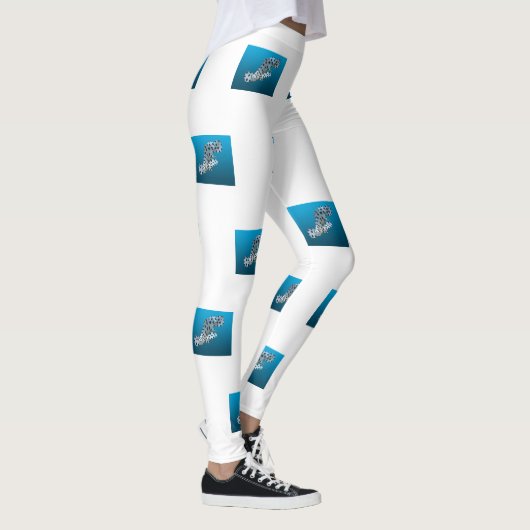 Jonge Grouper - Gradiëntblauwe achtergrond | Leggings (Rechts)