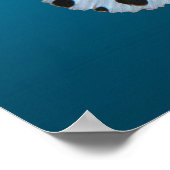 Jonge Grouper - Gradiëntblauwe achtergrond | Poster (Hoek)