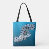 Jonge Grouper - Gradiëntblauwe achtergrond | Tote Bag (Achterkant)
