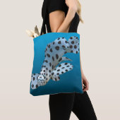 Jonge Grouper - Gradiëntblauwe achtergrond | Tote Bag (Dichtbij)