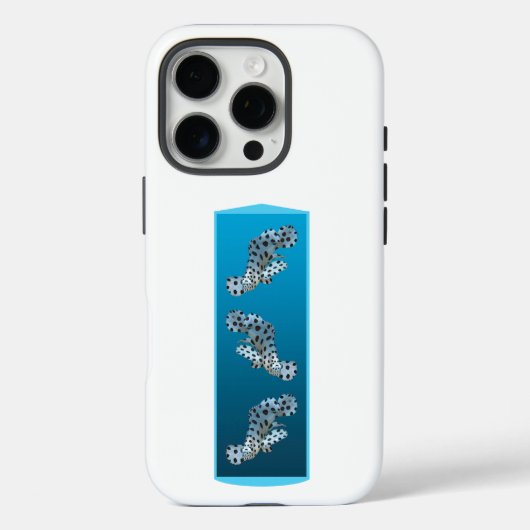 Jonge Grouper - Ontwerp gradiënt blauwe achtergron Case-Mate iPhone Case (Achterkant)