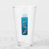Jonge Grouper - Ontwerp gradiënt blauwe achtergron Glas (Achterkant)
