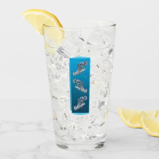 Jonge Grouper - Ontwerp gradiënt blauwe achtergron Glas (Voorkant ijs)