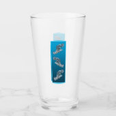 Jonge Grouper - Ontwerp gradiënt blauwe achtergron Glas (Voorkant)