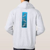 Jonge Grouper - Ontwerp gradiënt blauwe achtergron Hoodie (Achterkant)