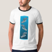 Jonge Grouper - Ontwerp gradiënt blauwe achtergron T-shirt (Voorkant)