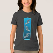Jonge Grouper - Ontwerp gradiënt blauwe achtergron Tri-Blend Shirt (Voorkant)