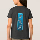 Jonge Grouper - Ontwerp gradiënt blauwe achtergron Tri-Blend Shirt (Achterkant)