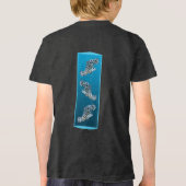 Jonge Grouper - Ontwerp gradiënt blauwe achtergron Tri-Blend Shirt (Achterkant)