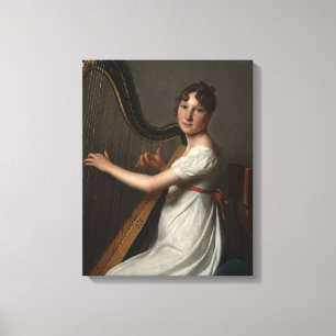 Jonge Harpist 1804-1806 Canvas Afdruk