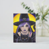 Jonge heek en kat briefkaart (Staand voorkant)