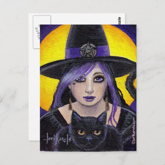 Jonge heek en kat briefkaart (Voorkant / Achterkant)