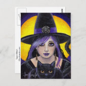 Jonge heek en kat briefkaart (Voorkant / Achterkant)