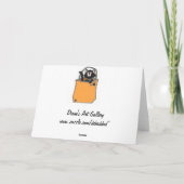 Jonge heek en zwarte kat - Halloween-kaart Kaart (Achterkant)