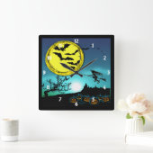 Jonge Heks die door de Nachtelijke Hemel vliegt Kl Vierkante Klok (Huis)