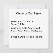 Jonge heks die onder de Night Sky Invite vliegt Kaart (Achterkant)