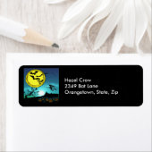 Jonge heks die onder de Night Sky-labels vliegt Etiket (Insitu)