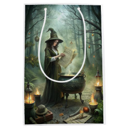 Jonge heks in mystiek bosritueel medium cadeauzakje