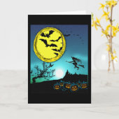 Jonge heks vliegt op de nachtkaart kaart (Gele Bloem)