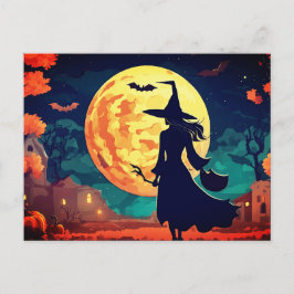 Jonge Heksen illustratie Halloween Briefkaart