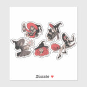 JONGE HEKSEN PERSONAGES STICKERS SET (Vel)