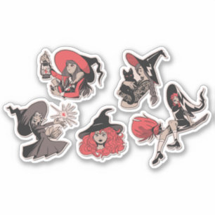 JONGE HEKSEN PERSONAGES STICKERS SET